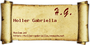 Holler Gabriella névjegykártya